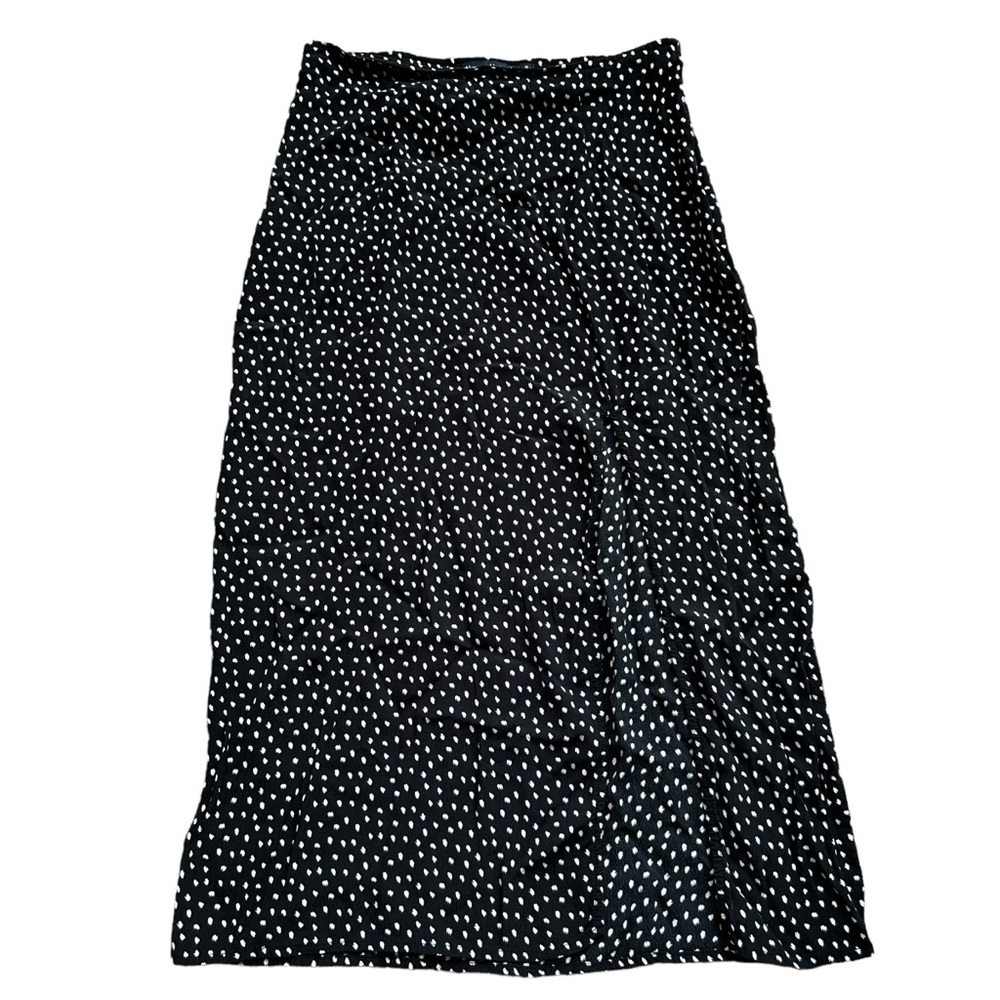 Abercrombie & Fitch Black Polka Dot Midi Skirt
